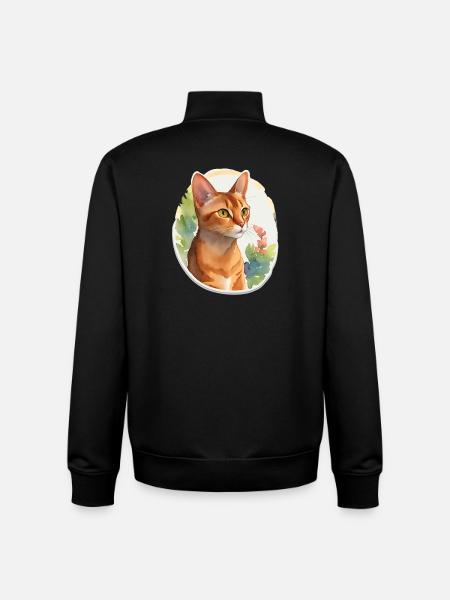 Abyssinian cat - Unisex Organic Zip Sweatshirt by Stanley/Stella - black