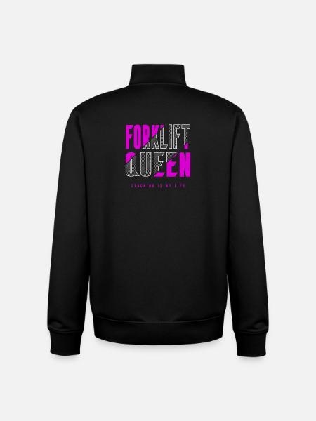 Forklift queen - Unisex Organic Zip Sweatshirt by Stanley/Stella - black
