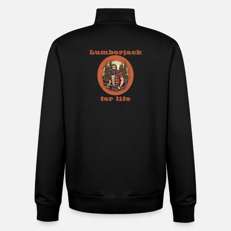 Bûcheron pour la vie - Sweat zippé unisexe en coton bio Stanley/Stella - noir