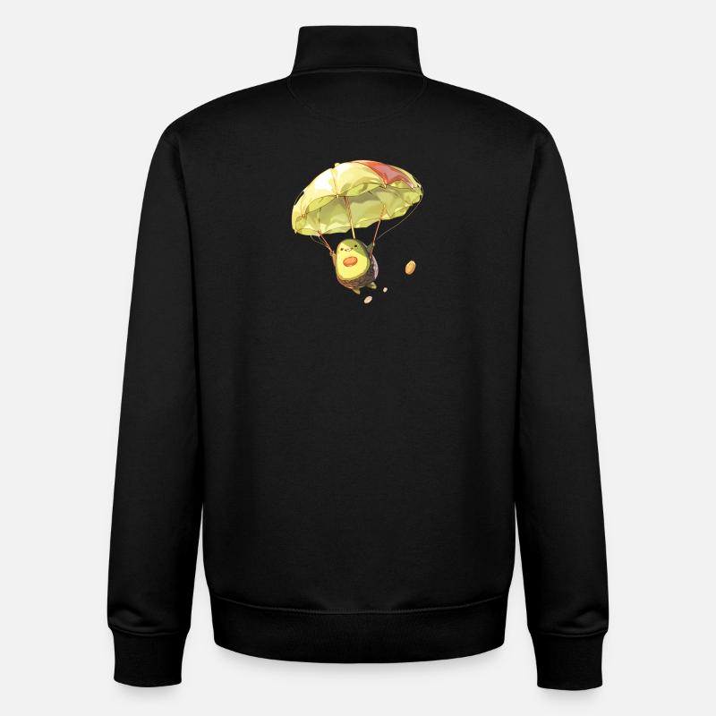 Parachutisme Avocat - Sweat zippé unisexe en coton bio Stanley/Stella - noir