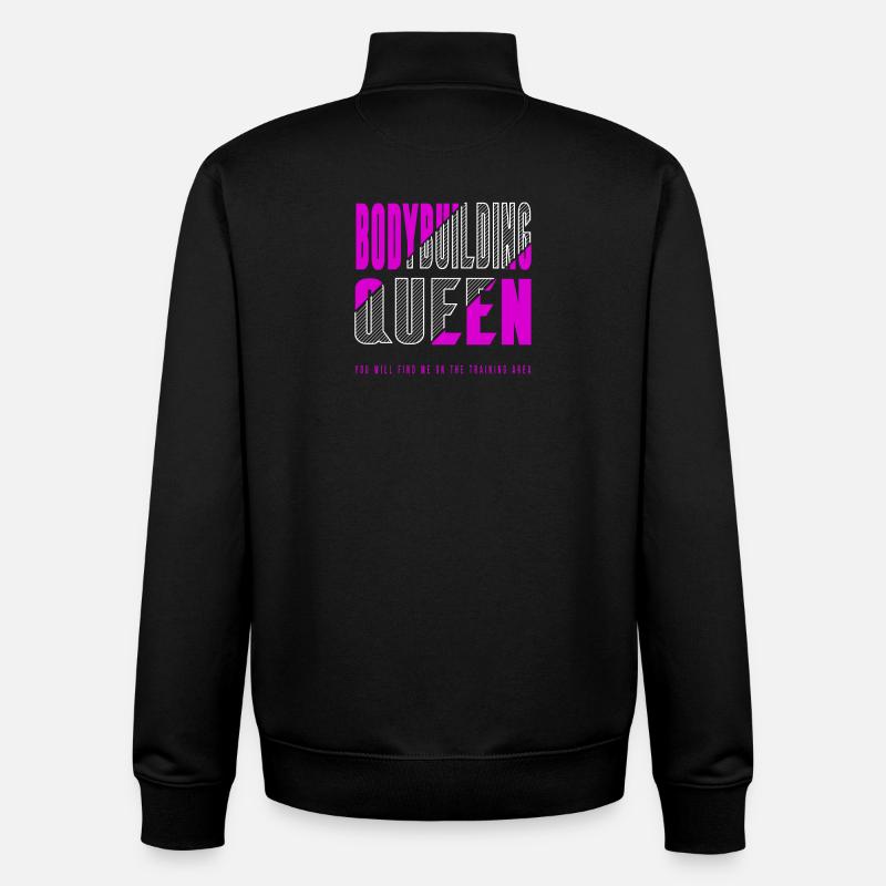 Bodybuilding Königin - Unisex Organic Zip Sweatshirt von Stanley/Stella - Schwarz