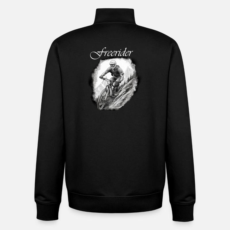Freerider weiß - Unisex Organic Zip Sweatshirt von Stanley/Stella - Schwarz