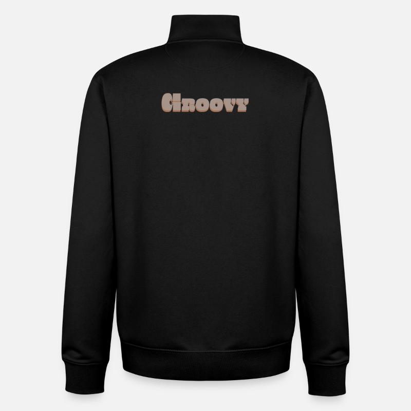 Groovig - Unisex Organic Zip Sweatshirt von Stanley/Stella - Schwarz