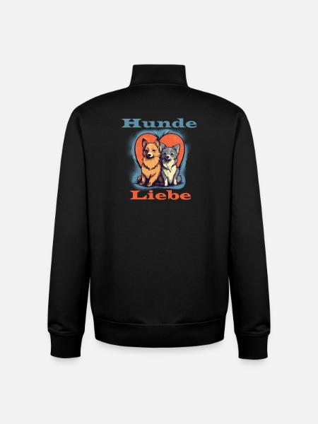 Hunde Liebe - Unisex Organic Zip Sweatshirt von Stanley/Stella - Schwarz