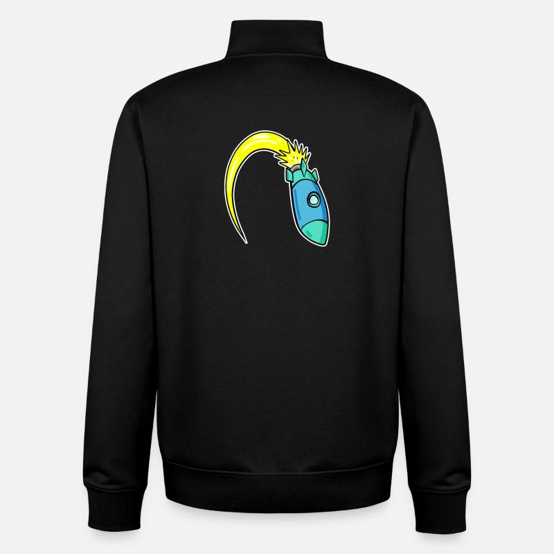 Rakete - Unisex Organic Zip Sweatshirt von Stanley/Stella - Schwarz