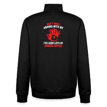 Movies Movie Night Statement Watch Movie Cineaste - Unisex Organic Zip Sweatshirt by Stanley/Stella - black - Back - AI Model Male 185 light (185cm)