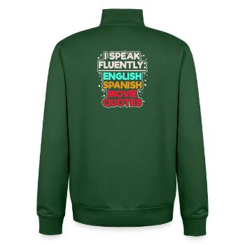 Déclaration Films Streaming Film Regarder Cineaste - Sweat zippé unisexe en coton bio Stanley/Stella - vert bouteille - Dos - AI Model Male 185 dark (185cm)