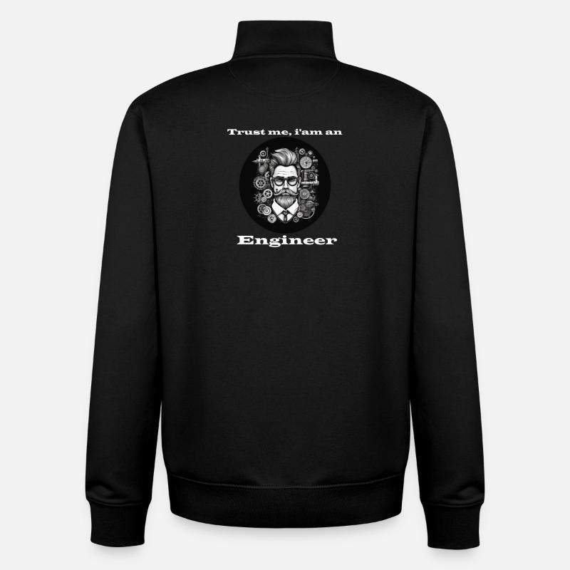 Trust me Engineer white - Unisex Organic Zip Sweatshirt by Stanley/Stella - black