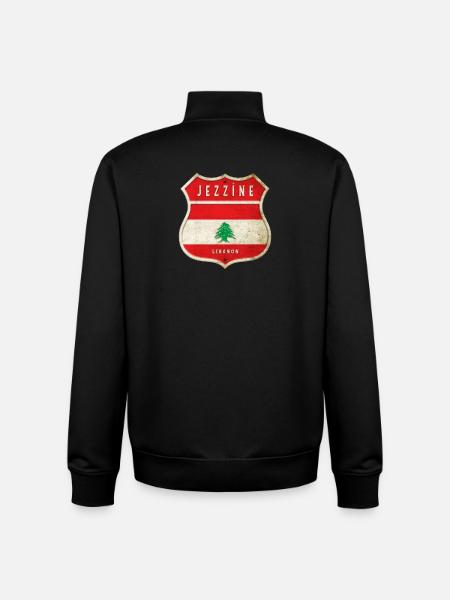 Jezzine Libanon Wappen Flaggen Design - Unisex Organic Zip Sweatshirt von Stanley/Stella - Schwarz