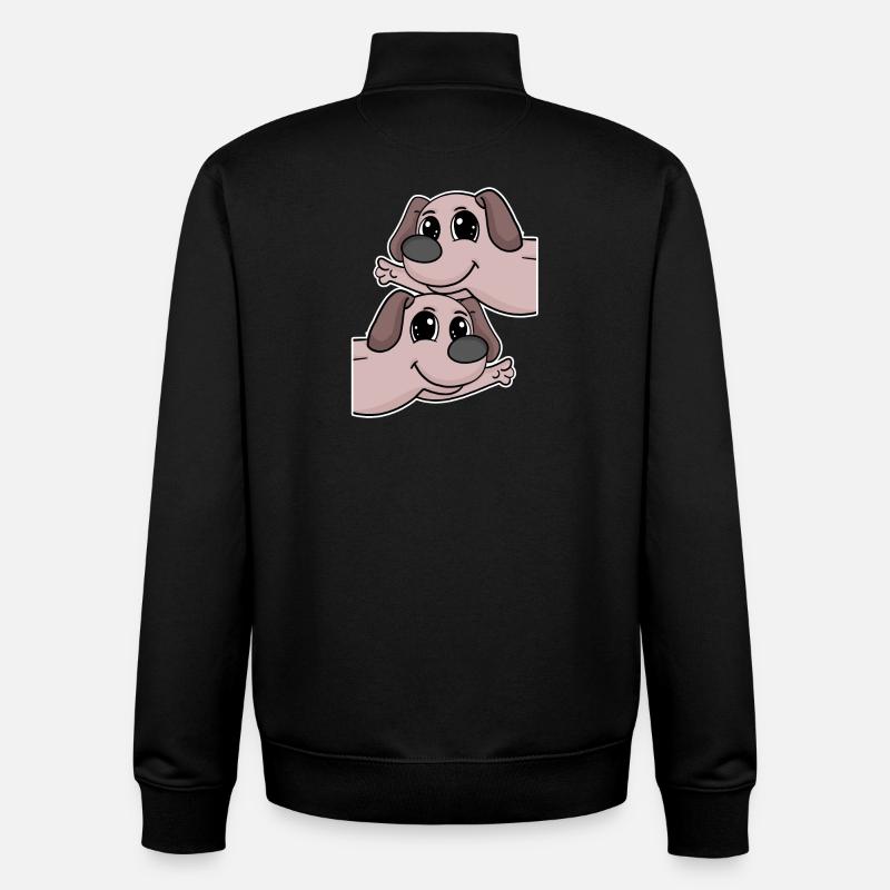 Hund hunde - Unisex Organic Zip Sweatshirt von Stanley/Stella - Schwarz