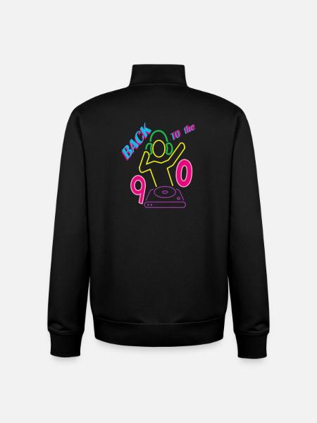 Back to the 90s with DJ - Unisex Organic Zip Sweatshirt by Stanley/Stella - black
