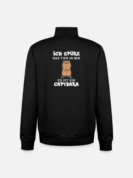 Capybara Wasserschwein Geschenk - Unisex Organic Zip Sweatshirt von Stanley/Stella - Schwarz