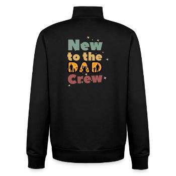 New to the DAD CREW - Unisex Organic Zip Sweatshirt von Stanley/Stella - Schwarz - Hinten - AI Model Male 185 light (185cm)