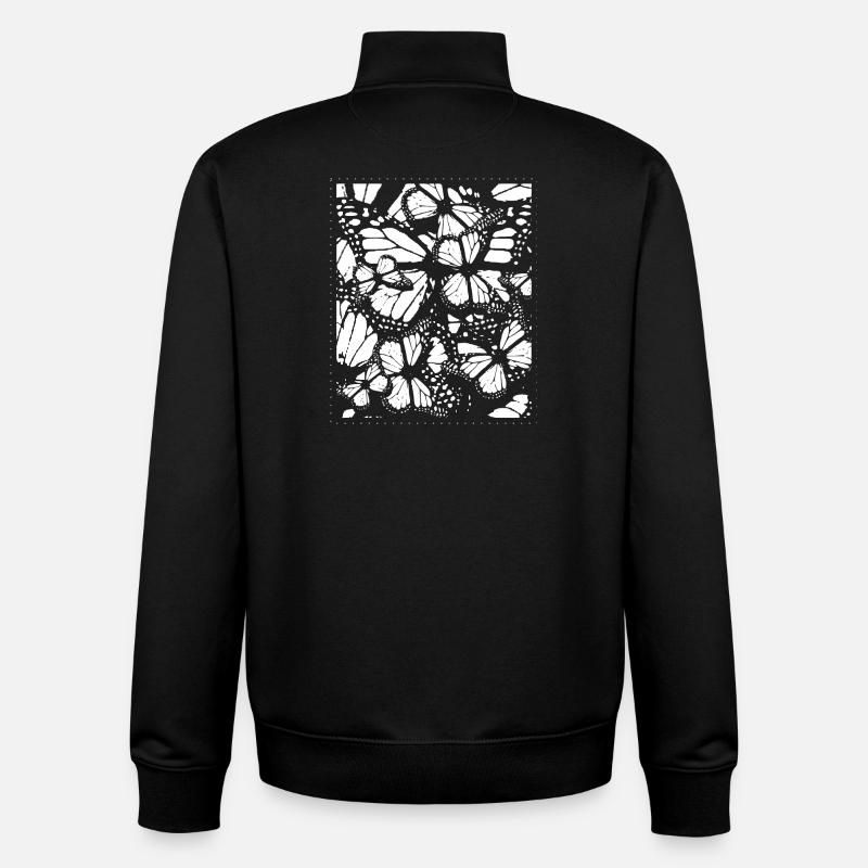 Butterflies - Unisex Organic Zip Sweatshirt by Stanley/Stella - black
