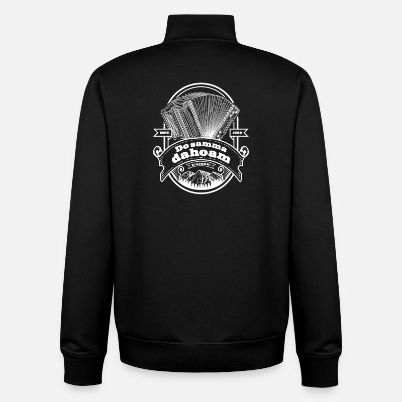 Étiquette Ziach Vintage - Do samma dahoam W | ZiachON - Sweat zippé unisexe en coton bio Stanley/Stella - noir