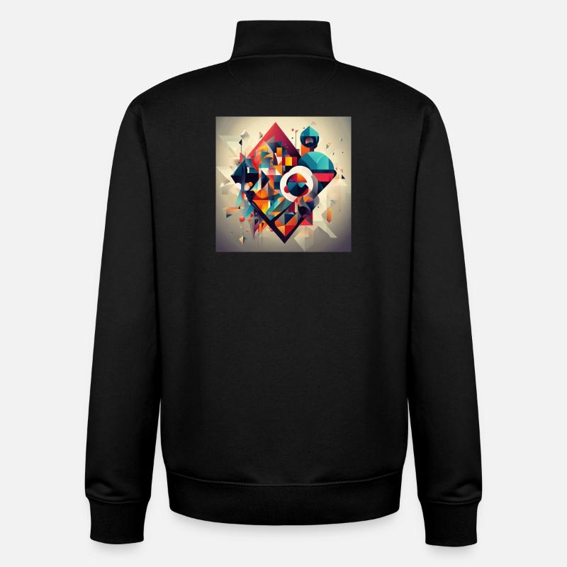 Geometrie Art - Unisex Organic Zip Sweatshirt von Stanley/Stella - Schwarz