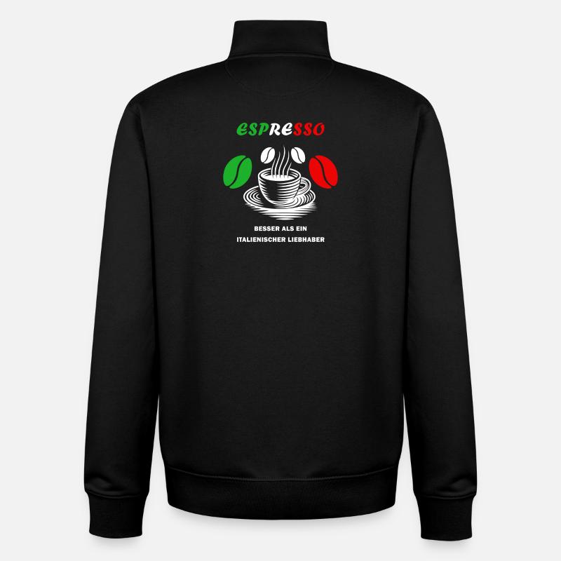 Espresso Italien Design - Unisex Organic Zip Sweatshirt von Stanley/Stella - Schwarz