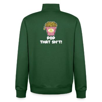 Movies Theater Popcorn Dvd Abend Streaming Kino - Unisex Organic Zip Sweatshirt von Stanley/Stella - Flaschengrün - Hinten - AI Model Male 185 dark (185cm)