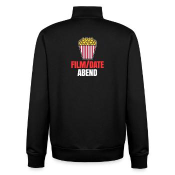 Movies Movies Popcorn Binge Watching Statement Cinema - Unisex Organic Zip Sweatshirt by Stanley/Stella - black - Back - AI Model Male 185 light (185cm)