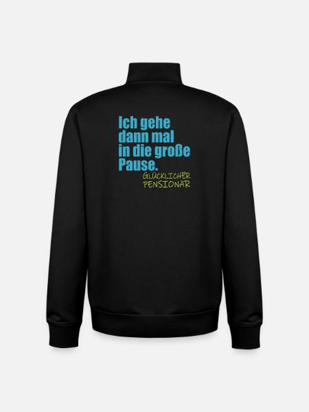 Abschiedsgeschenke Pensionär Lehrer RENTE - Unisex Organic Zip Sweatshirt von Stanley/Stella - Schwarz