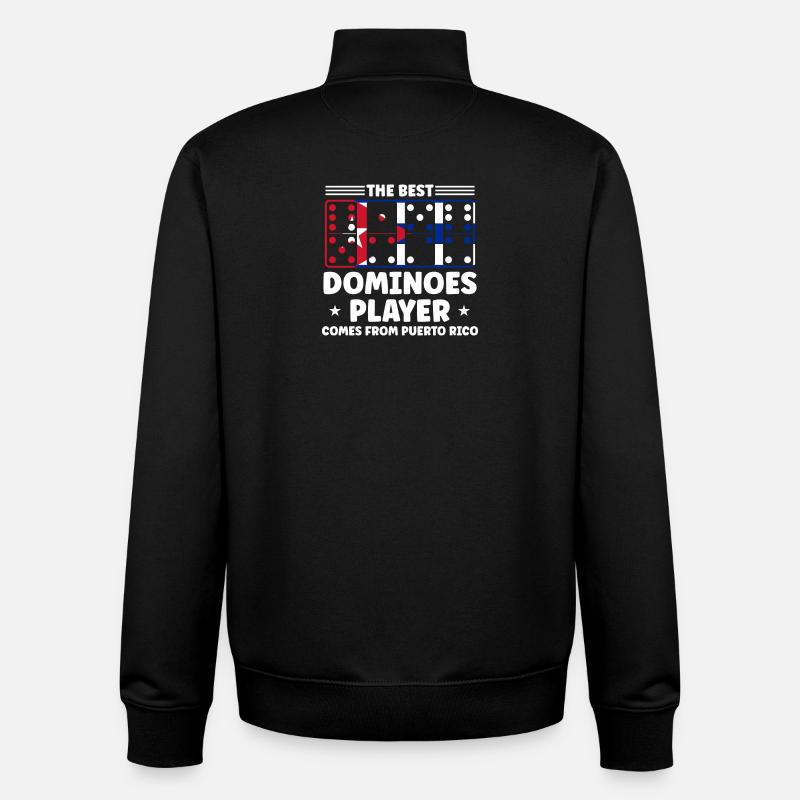 Domino Design - Unisex Organic Zip Sweatshirt von Stanley/Stella - Schwarz