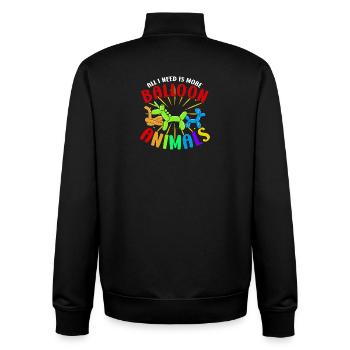 Ballon Twisting Design - Unisex Organic Zip Sweatshirt von Stanley/Stella - Schwarz - Hinten - AI Model Male 185 light (185cm)