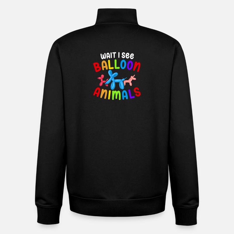 Ballon Twisting Design - Unisex Organic Zip Sweatshirt von Stanley/Stella - Schwarz