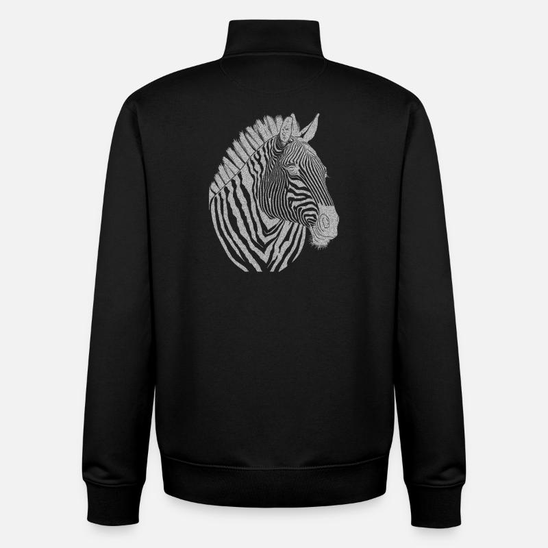 Zebra Noir - Unisex Organic Zip Sweatshirt von Stanley/Stella - Schwarz