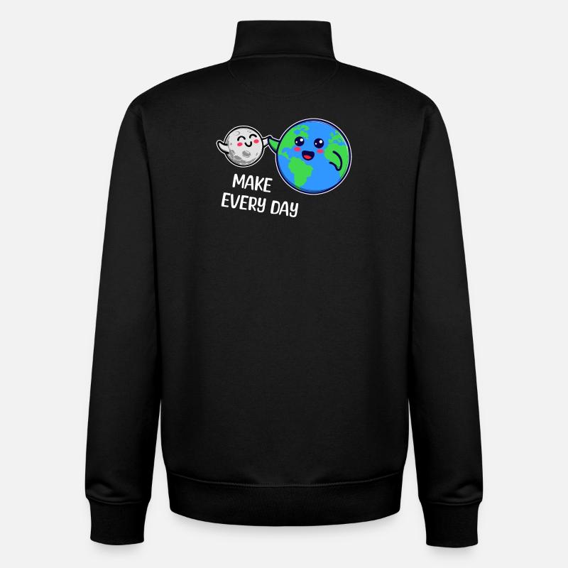Mutter Erde Statement Umweltfreundlich Umwelt - Unisex Organic Zip Sweatshirt von Stanley/Stella - Schwarz