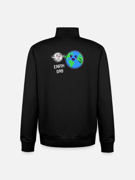 Mother Earth Environment Eco-Friendly Statement - Unisex Organic Zip Sweatshirt by Stanley/Stella - black