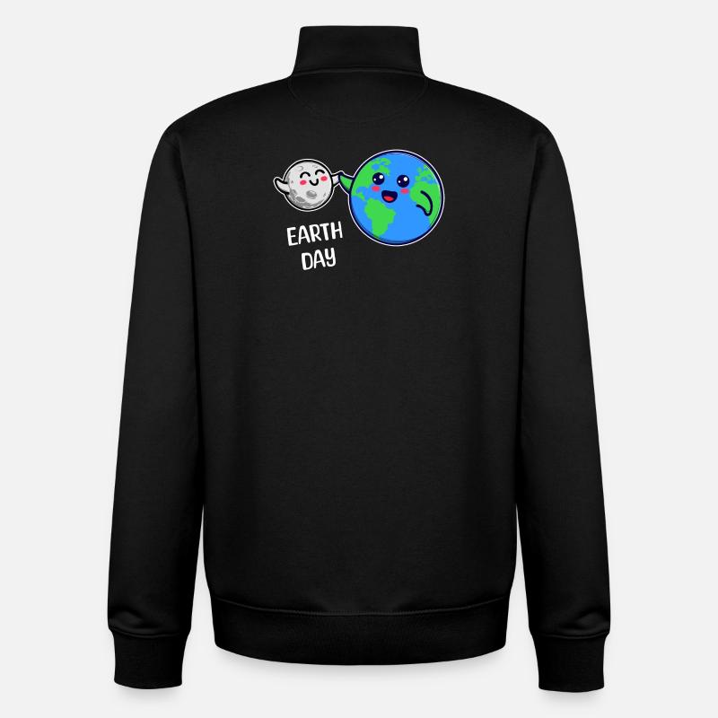 Mother Earth Environment Eco-Friendly Statement - Unisex Organic Zip Sweatshirt by Stanley/Stella - black