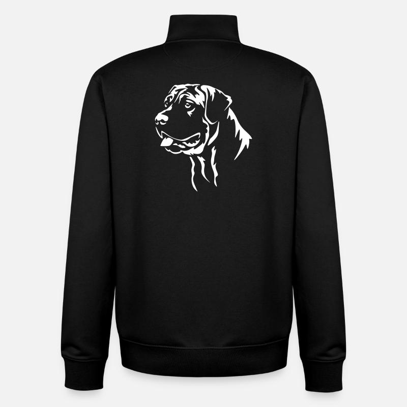 Presa Canario Head « Black Edition » - Sweat zippé unisexe en coton bio Stanley/Stella - noir