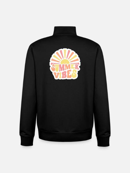 Summer Vibes - Unisex Organic Zip Sweatshirt by Stanley/Stella - black