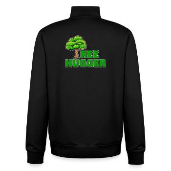 Environnement, Arbre, Terre, Nature, Déclaration, Protection de l’environnement - Sweat zippé unisexe en coton bio Stanley/Stella - noir - Dos - AI Model Male 185 light (185cm)