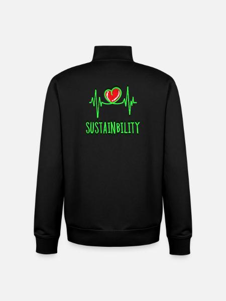 Environment Sustainability Statement Environmental Protection Earth - Unisex Organic Zip Sweatshirt by Stanley/Stella - black