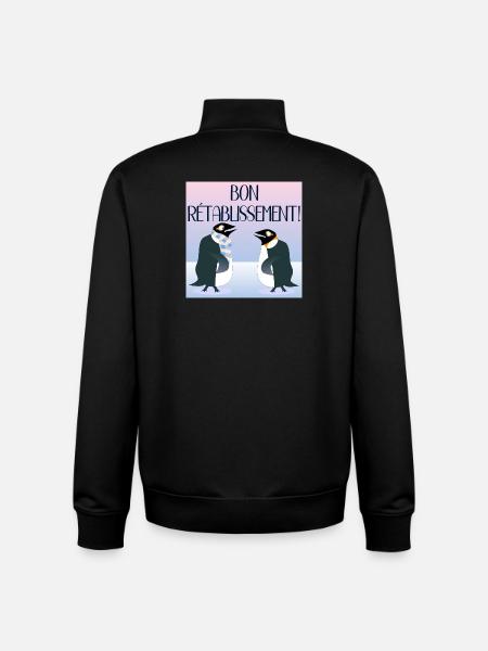 Bon rétablissement ENFANTS - Sweat zippé unisexe en coton bio Stanley/Stella - noir