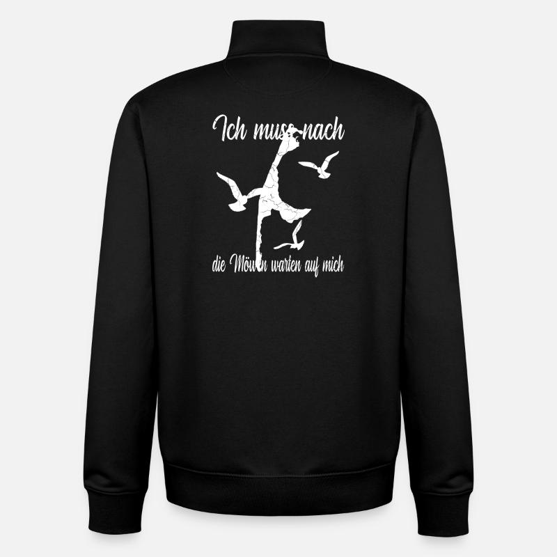 Sylt Design - Unisex Organic Zip Sweatshirt von Stanley/Stella - Schwarz