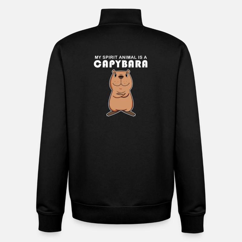 Capybara Wasserschwein Capybaras - Unisex Organic Zip Sweatshirt von Stanley/Stella - Schwarz
