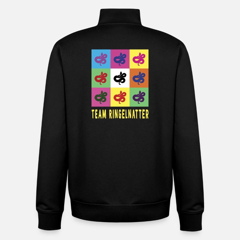 Team Ringelnatter - Unisex Organic Zip Sweatshirt von Stanley/Stella - Schwarz