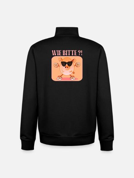 Sau Schweine Aufregung - Unisex Organic Zip Sweatshirt von Stanley/Stella - Schwarz