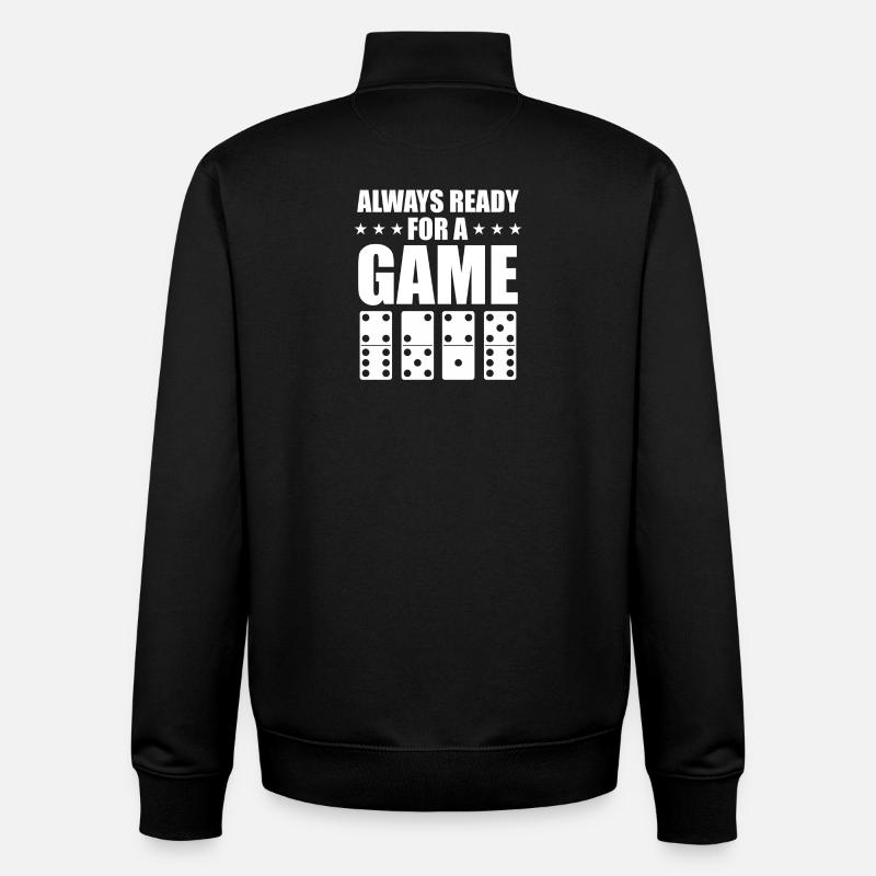 Conception de jeux Domino - Sweat zippé unisexe en coton bio Stanley/Stella - noir