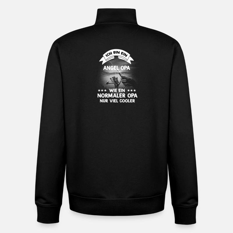 Angel Opa - Unisex Organic Zip Sweatshirt von Stanley/Stella - Schwarz