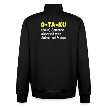 Manga Comic Anime Déclaration Japonaise Otaku - Sweat zippé unisexe en coton bio Stanley/Stella - noir - Dos - AI Model Male 185 light (185cm)
