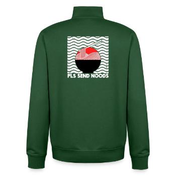 Ramen japonais Déclaration Manga Anime Extrême-Orient - Sweat zippé unisexe en coton bio Stanley/Stella - vert bouteille - Dos - AI Model Male 185 dark (185cm)
