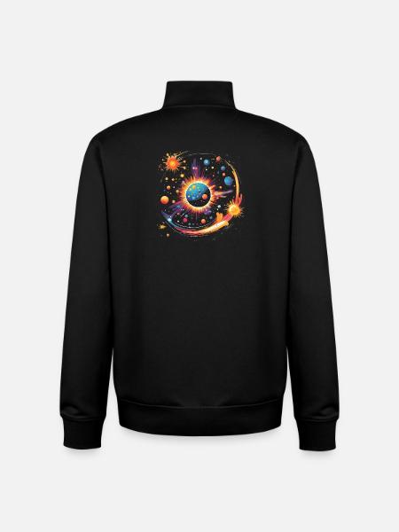 Big Bang - Sweat zippé unisexe en coton bio Stanley/Stella - noir