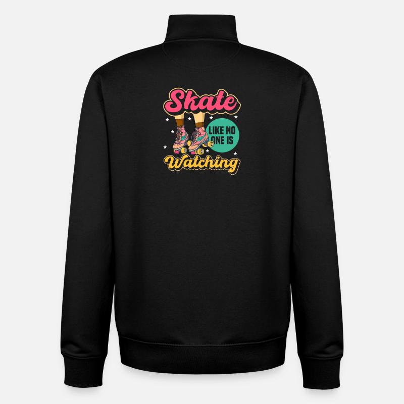Roller Skate Design - Unisex Organic Zip Sweatshirt by Stanley/Stella - black