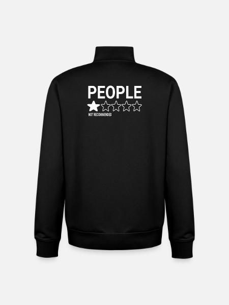 People, One Star, Not Recommend - Unisex Organic Zip Sweatshirt by Stanley/Stella - black