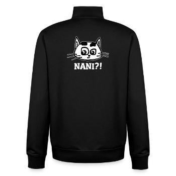 Nani Disant chat Anime Manga Cartoon Comic - Sweat zippé unisexe en coton bio Stanley/Stella - noir - Dos - AI Model Male 185 light (185cm)