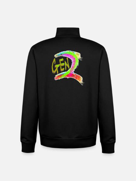 Generation Z - Unisex Organic Zip Sweatshirt by Stanley/Stella - black