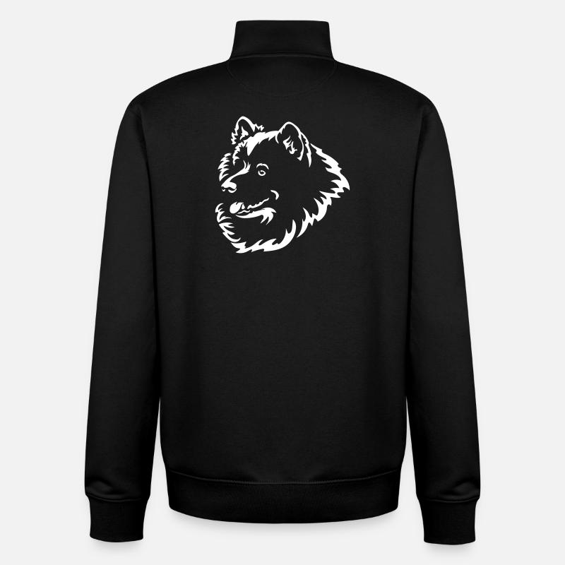 Samoyed Head "Black Edition" - Unisex Organic Zip Sweatshirt by Stanley/Stella - black
